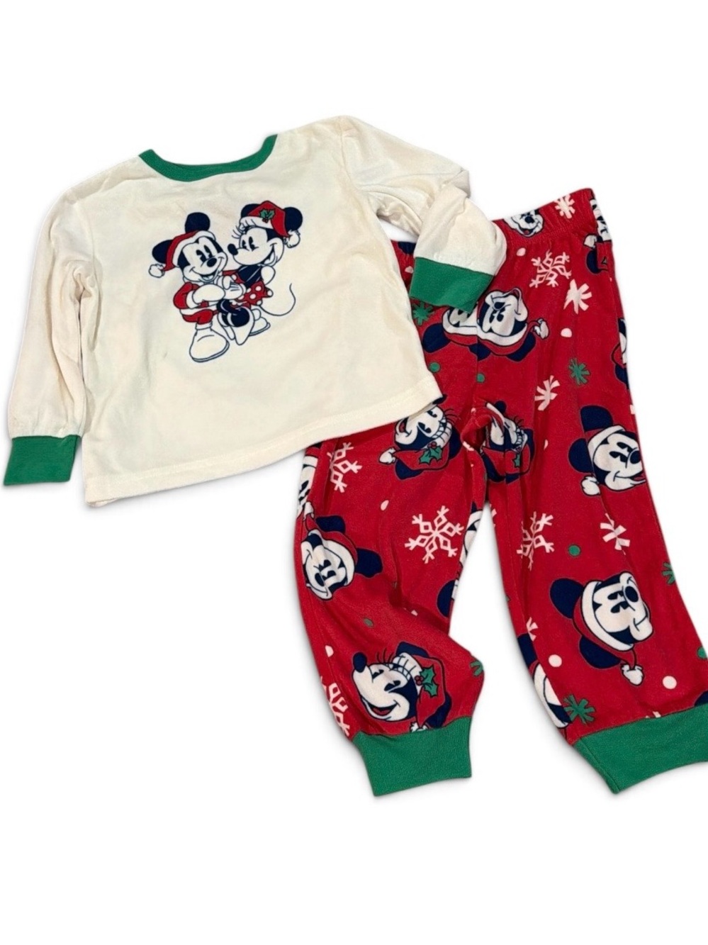 Disney Kids Mickey & Minnie Holiday Pajama Set